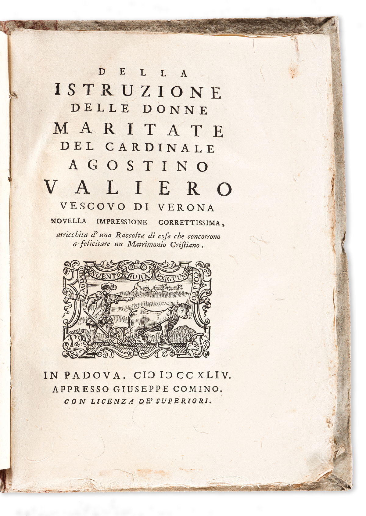 Valier, Agostino (1531-1606) Della Istruzione delle Donne Maritate.